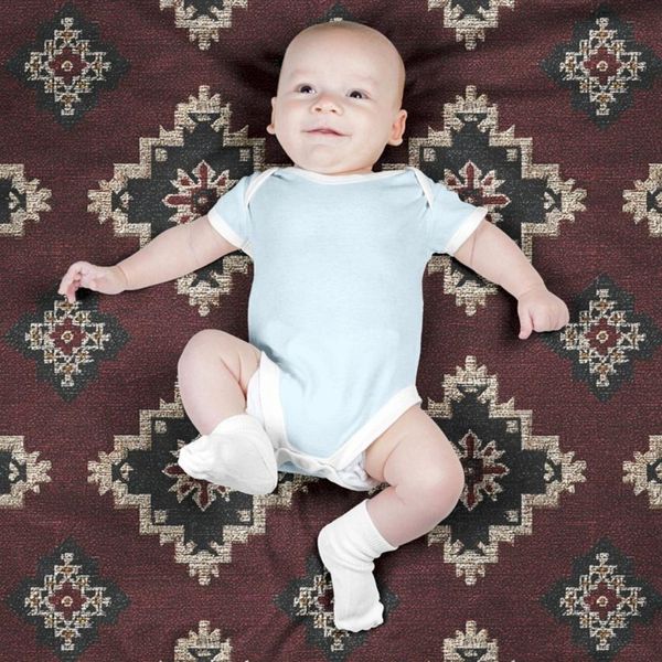 پارچه مخمل روبالشی پارچه باما طرح سه بعدی فرش ایرانی کد 5014671