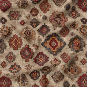 پارچه مخمل روبالشی پارچه باما طرح سه بعدی فرش ایرانی کد 5014673