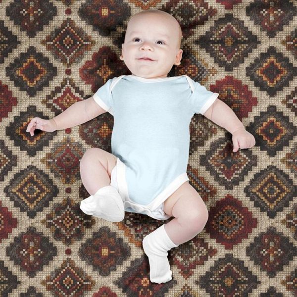 پارچه مخمل روبالشی پارچه باما طرح سه بعدی فرش ایرانی کد 5014675