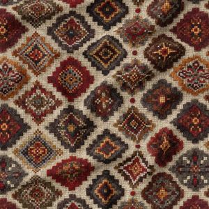 پارچه مخمل روبالشی پارچه باما طرح سه بعدی فرش ایرانی کد 5014675