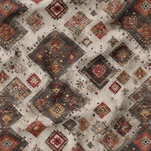 پارچه مخمل روبالشی پارچه باما طرح سه بعدی فرش ایرانی کد 5014677