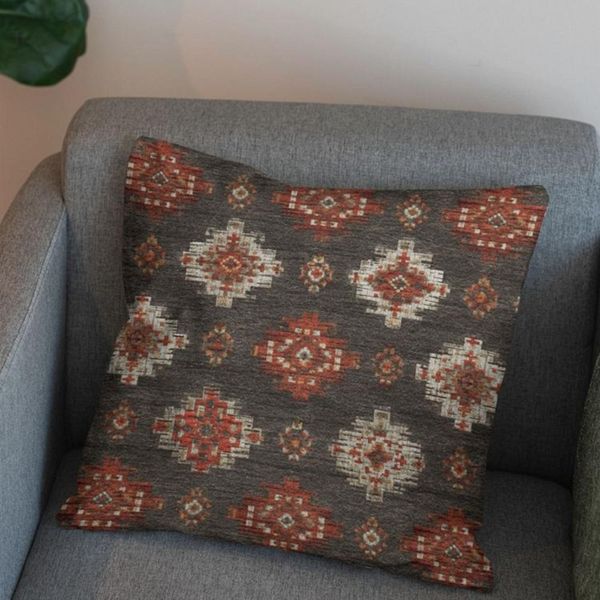 پارچه مخمل روبالشی پارچه باما طرح سه بعدی فرش ایرانی کد 5014678