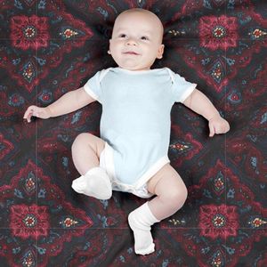 قیمت ارزان پارچه مخمل روبالشی پارچه باما طرح سه بعدی فرش ایرانی کد 5014680