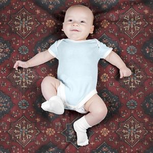 قیمت ارزان پارچه مخمل روبالشی پارچه باما طرح سه بعدی فرش ایرانی کد 5014682