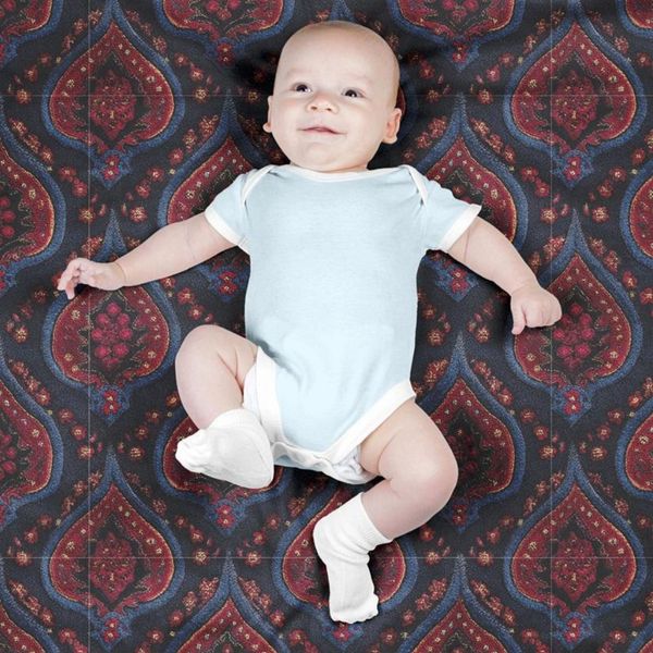 پارچه مخمل روبالشی پارچه باما طرح سه بعدی فرش ایرانی کد 5014685