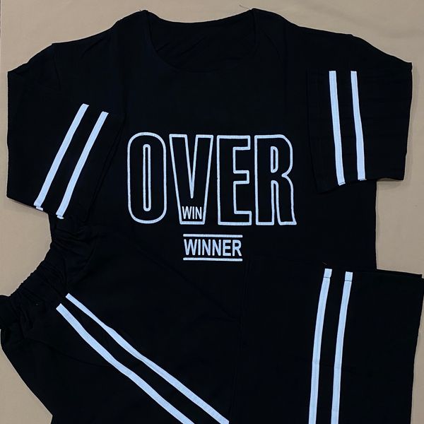 ست تیشرت و شلوار زنانه فری‌سایز چاپ اور