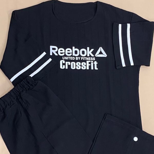 ست تیشرت و شلوار زنانه فری‌سایز چاپ ریبوک