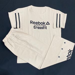 قیمت ست تیشرت و شلوار زنانه فری‌سایز چاپ ریبوک