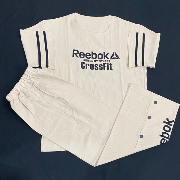 ست تیشرت و شلوار زنانه فری‌سایز چاپ ریبوک