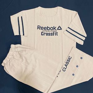 خرید آنلاین ست تیشرت و شلوار زنانه فری‌سایز چاپ ریبوک