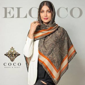 فروش اینترنتی روسری نخی دست‌دوز پارچه زنبوری ضخیم پاییزه