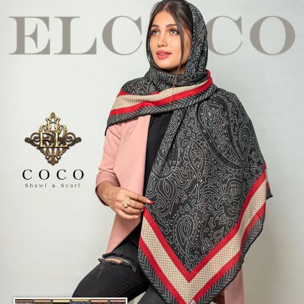 روسری نخی دست‌دوز پارچه زنبوری ضخیم پاییزه