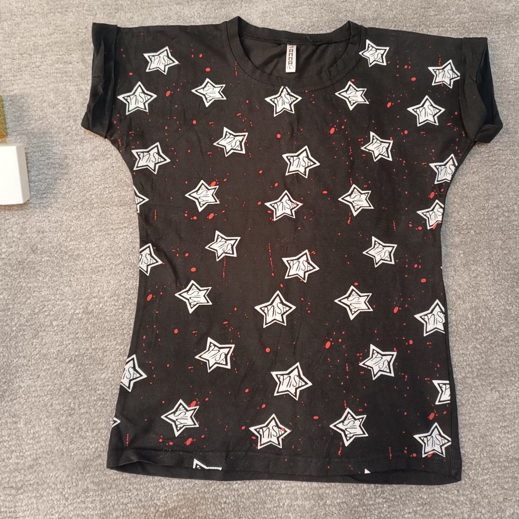 قیمت ارزان تیشرت مشکی طرح دار وارداتی