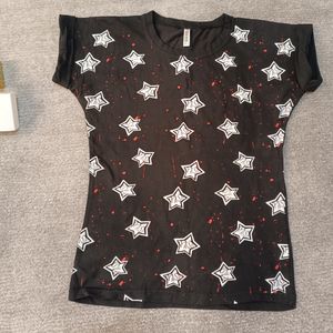 تیشرت مشکی طرح دار وارداتی