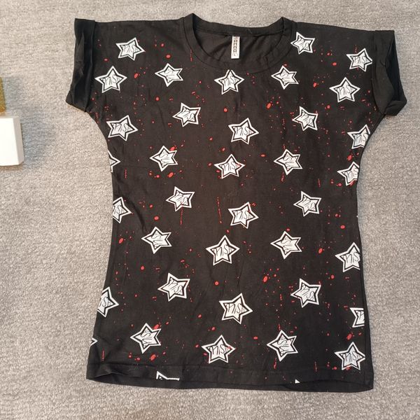 تیشرت مشکی طرح دار وارداتی