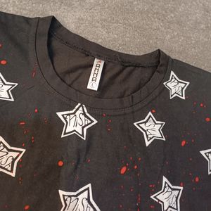 خرید آنلاین تیشرت مشکی طرح دار وارداتی