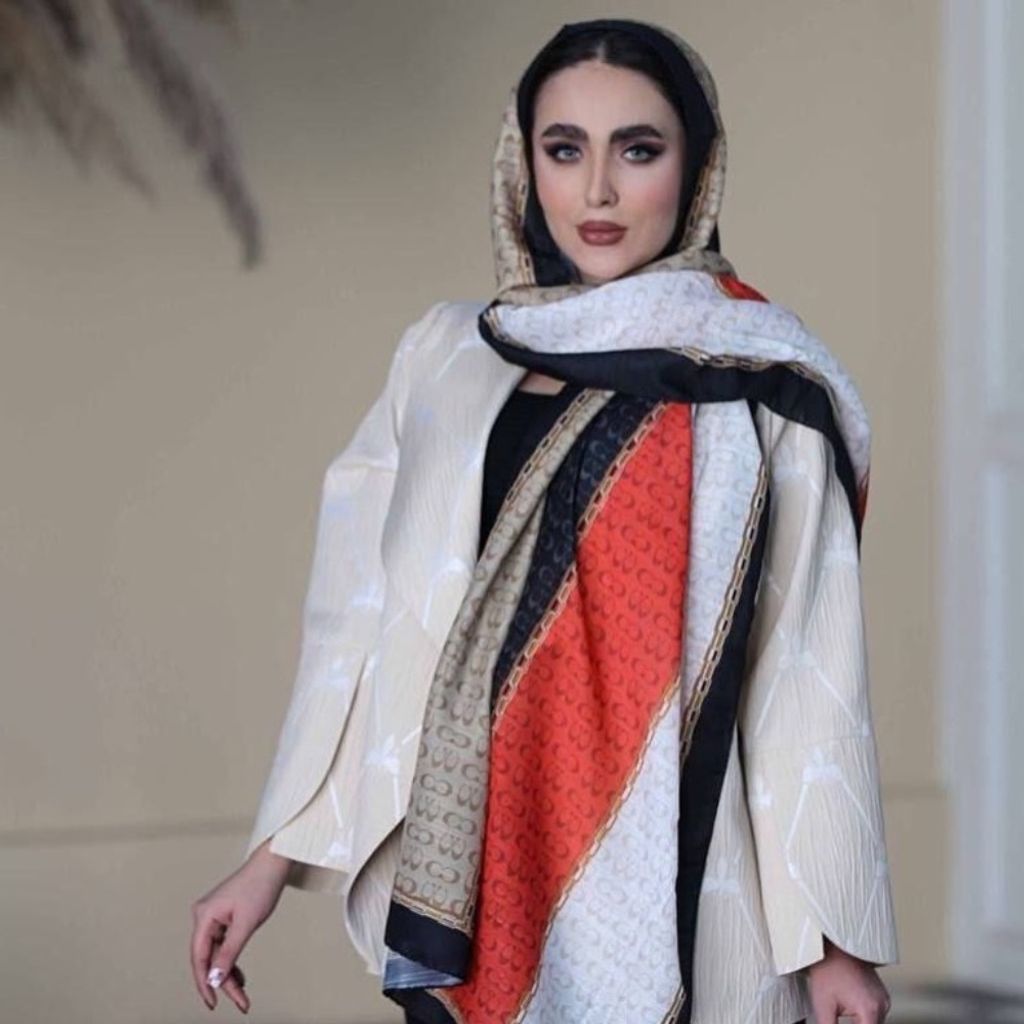 خرید اینترنتی شال نخی منگوله دار کد 1134