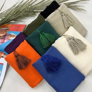 روسری وال اسلپ منگوله دار کد 1137