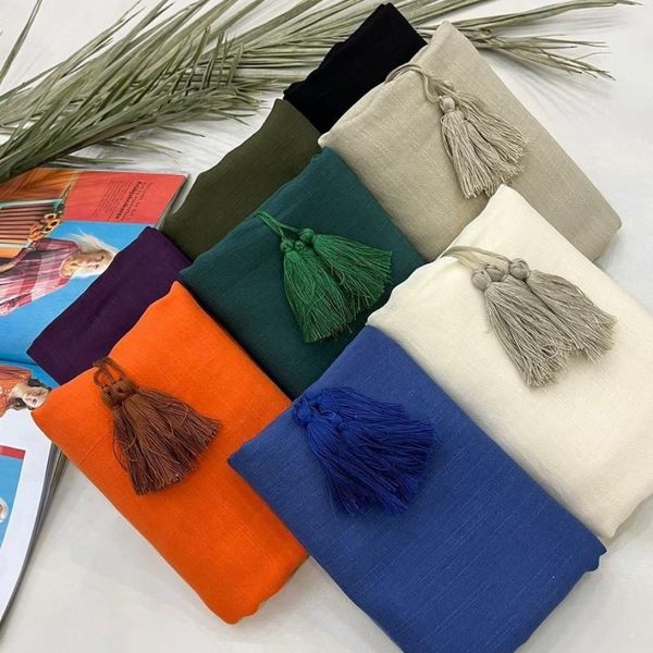 روسری وال اسلپ منگوله دار کد 1137