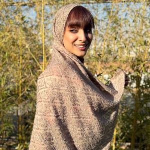 خرید اینترنتی شال یاخما منگوله دار کد 1137