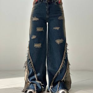 شلوار جین فول بگ دمپا ریش