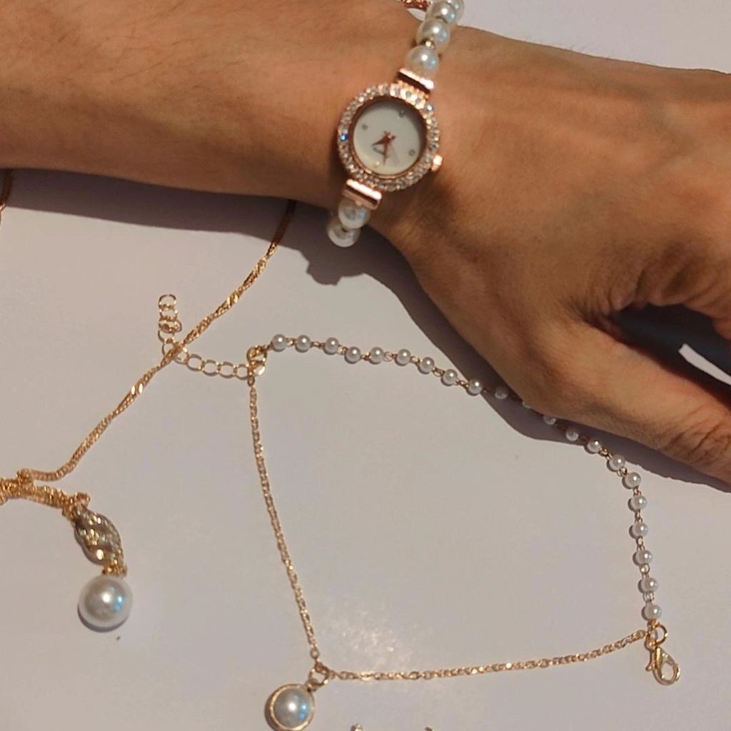 قیمت ساعت مچی زنانه مرواریدی صفحه صدفی جنوا