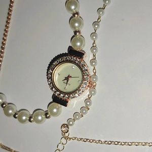 مشخصات ساعت مچی زنانه مرواریدی صفحه صدفی جنوا