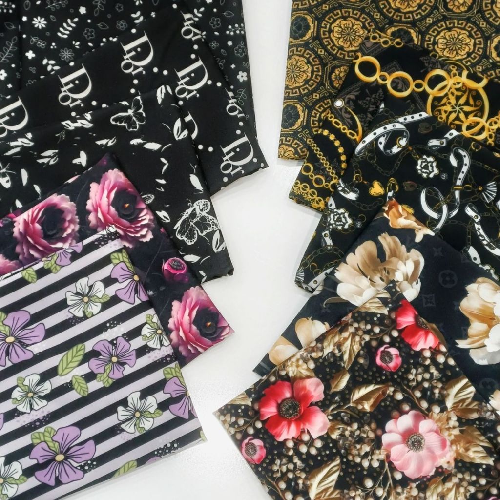 خرید اینترنتی پارچه کرپ فلور درجه یک طرح های جدید 5