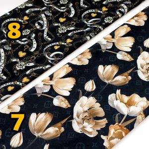 قیمت ارزان پارچه کرپ فلور درجه یک طرح های جدید 5