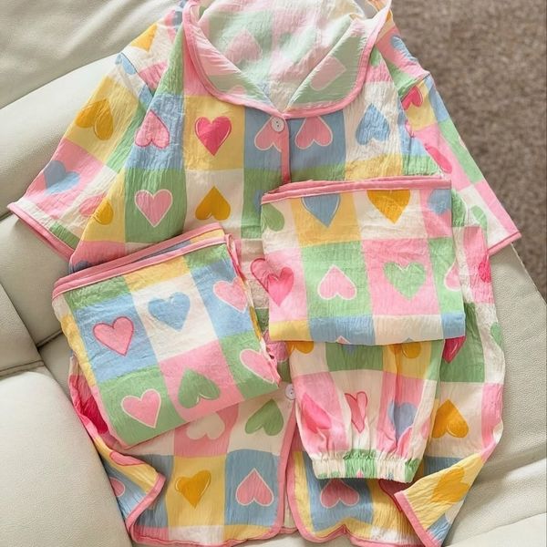 ست لباس راحتی سه تیکه زنانه پینترستی