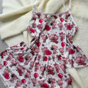 تاپ و شلوارک نخی