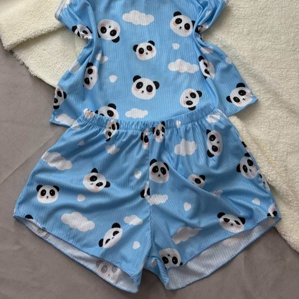 قیمت ارزان تاپ و شلوارک نخی طرحدار