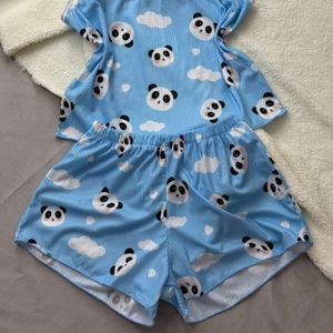 قیمت ارزان تاپ و شلوارک نخی طرحدار