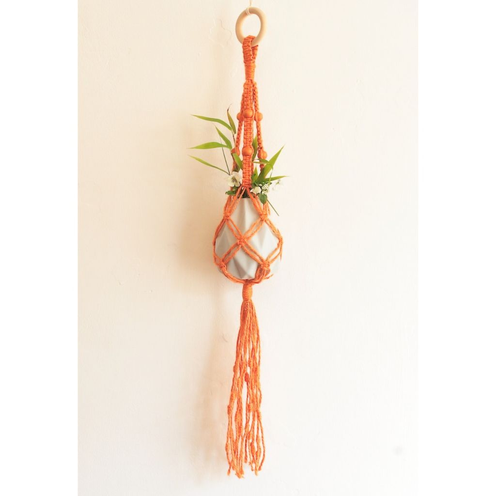 خرید اینترنتی هولدر گلدان مکرومه طرح آرین