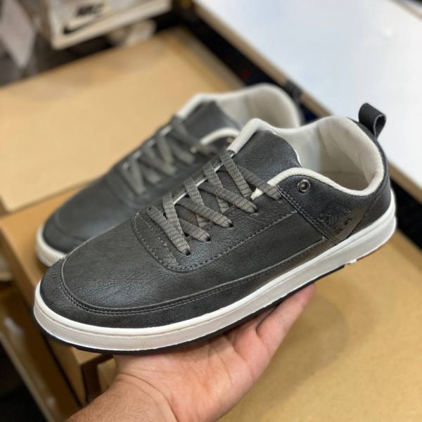 کفش مردانه چرم لاگوست طوسی دور دوخت