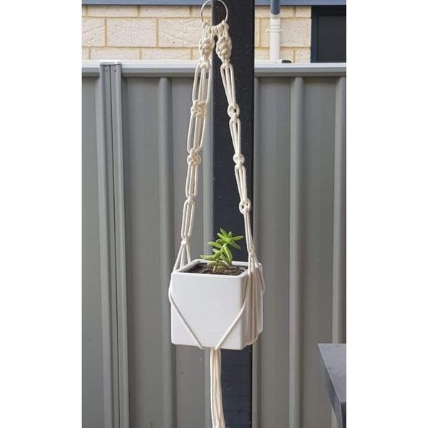 هولدر گلدان مکرومه بافی طرح هنری