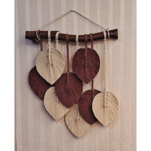 دیوارکوب  برگ مکرومه بافی دکوراتیو مدل مانی