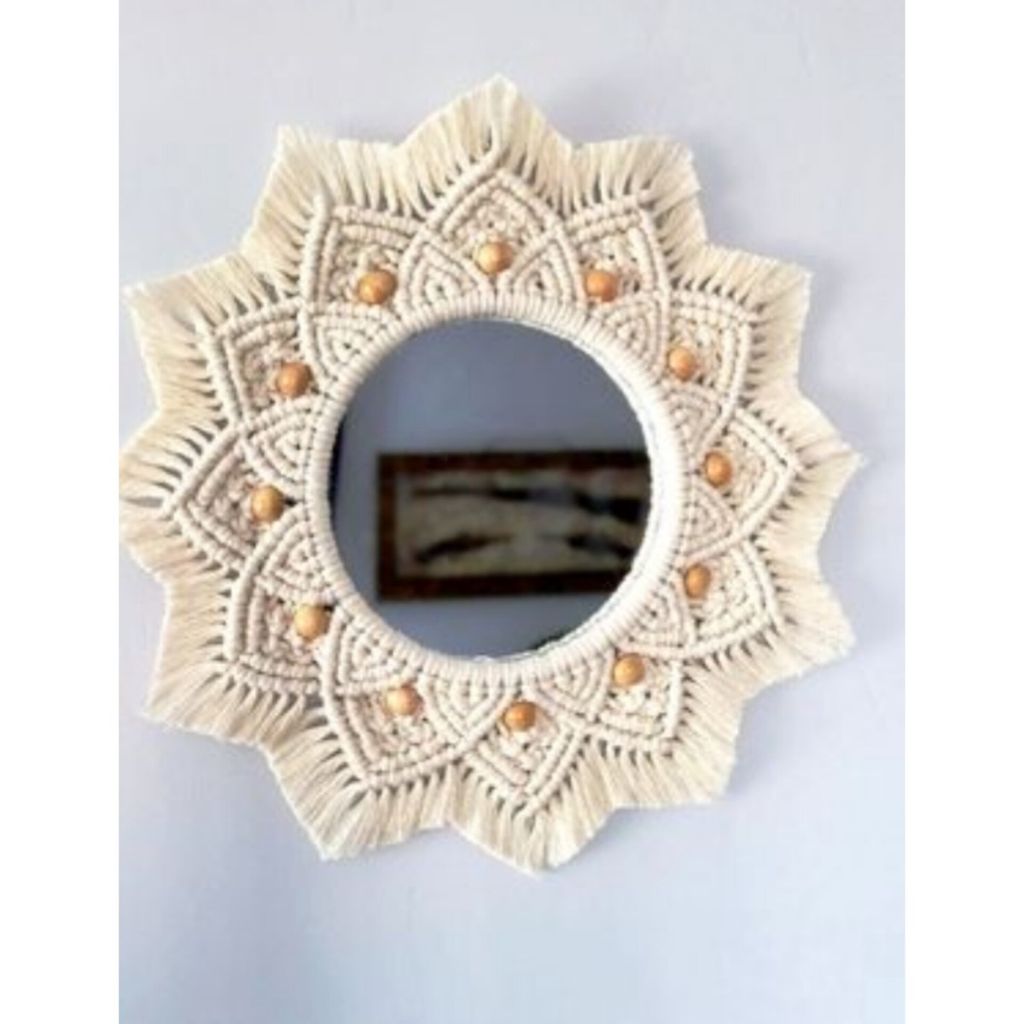 قیمت ارزان قاب اینه مکرومه مدرن طرح سارا