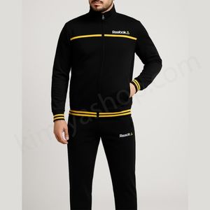 خرید انلاین ست گرمکن و شلوار ورزشی مردانه ریبوک مشکی زرد