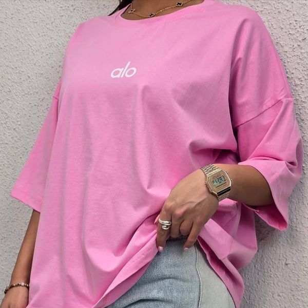 تیشرت لانگ زنانه طرح alo