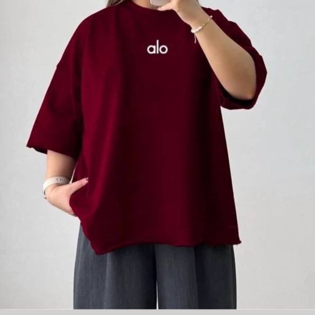 قیمت ارزان تیشرت لانگ زنانه طرح alo