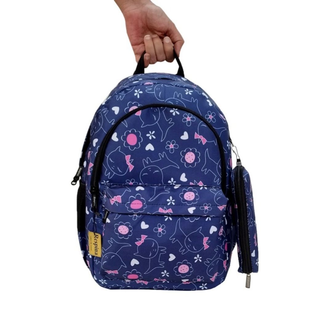 قیمت ارزان کیف مدرسه دخترانه با جامدادی مدل کیتی برند رسپینا