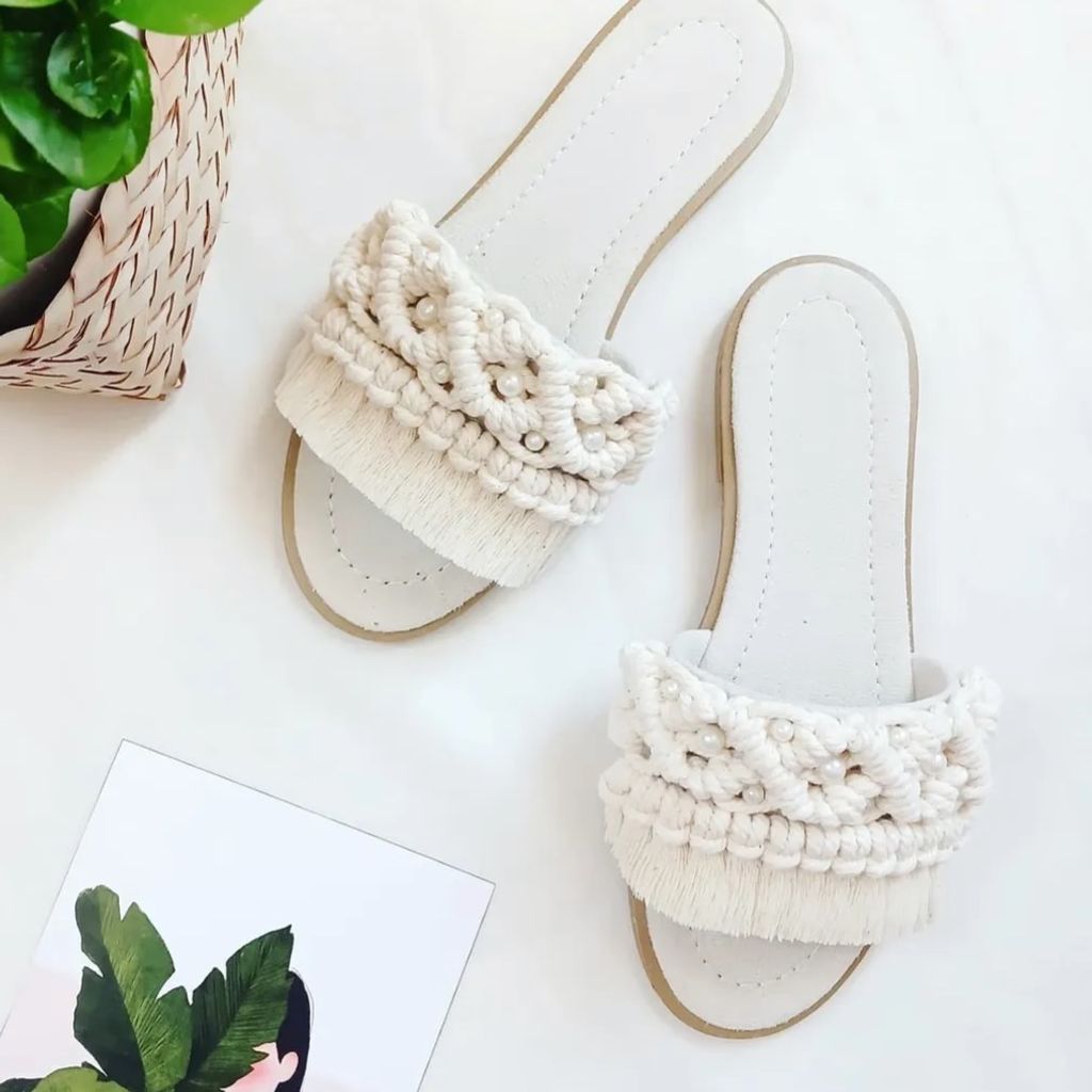 مشخصات صندل مکرومه بافی مدل صدف