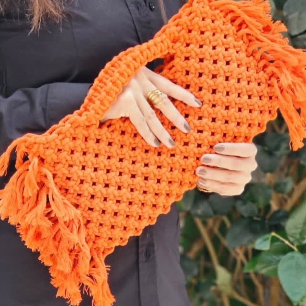 مشخصات کیف دستی مکرومه بافی