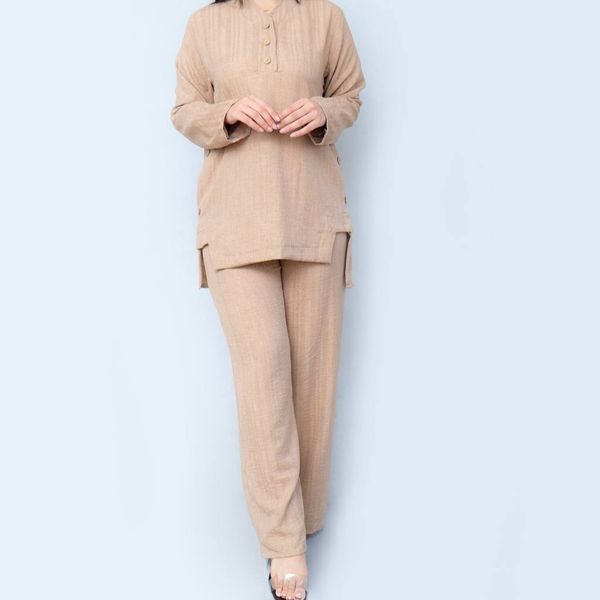 شومیز شلوار ست جلو و بغل دکمه سولین