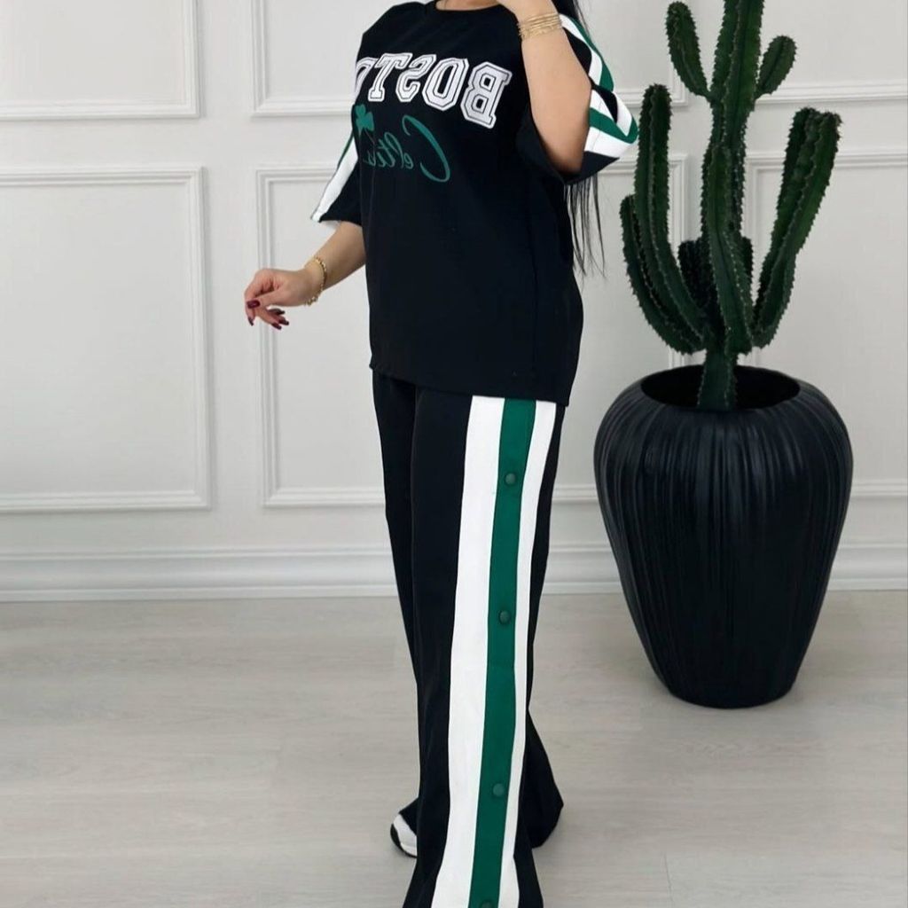 خرید اینترنتی تیشرت و شلوار بگ بیرون پوش BOSTON نورا