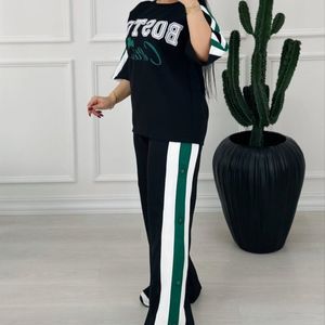 خرید اینترنتی تیشرت و شلوار بگ بیرون پوش BOSTON نورا