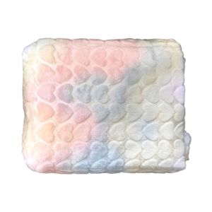 پتو مسافرتی دونفره قلبی تیسا مدل رنگین کمان سایز 220*200