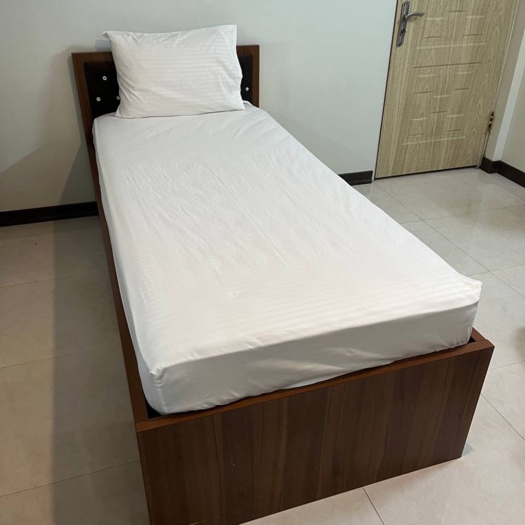 قیمت ارزان ملحفه کشدار هتلی یک نفره 2تکه عرض 120