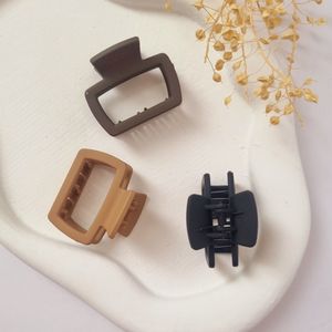 مینی کلیپس مو زنانه مستطیلی رنگ نود مات